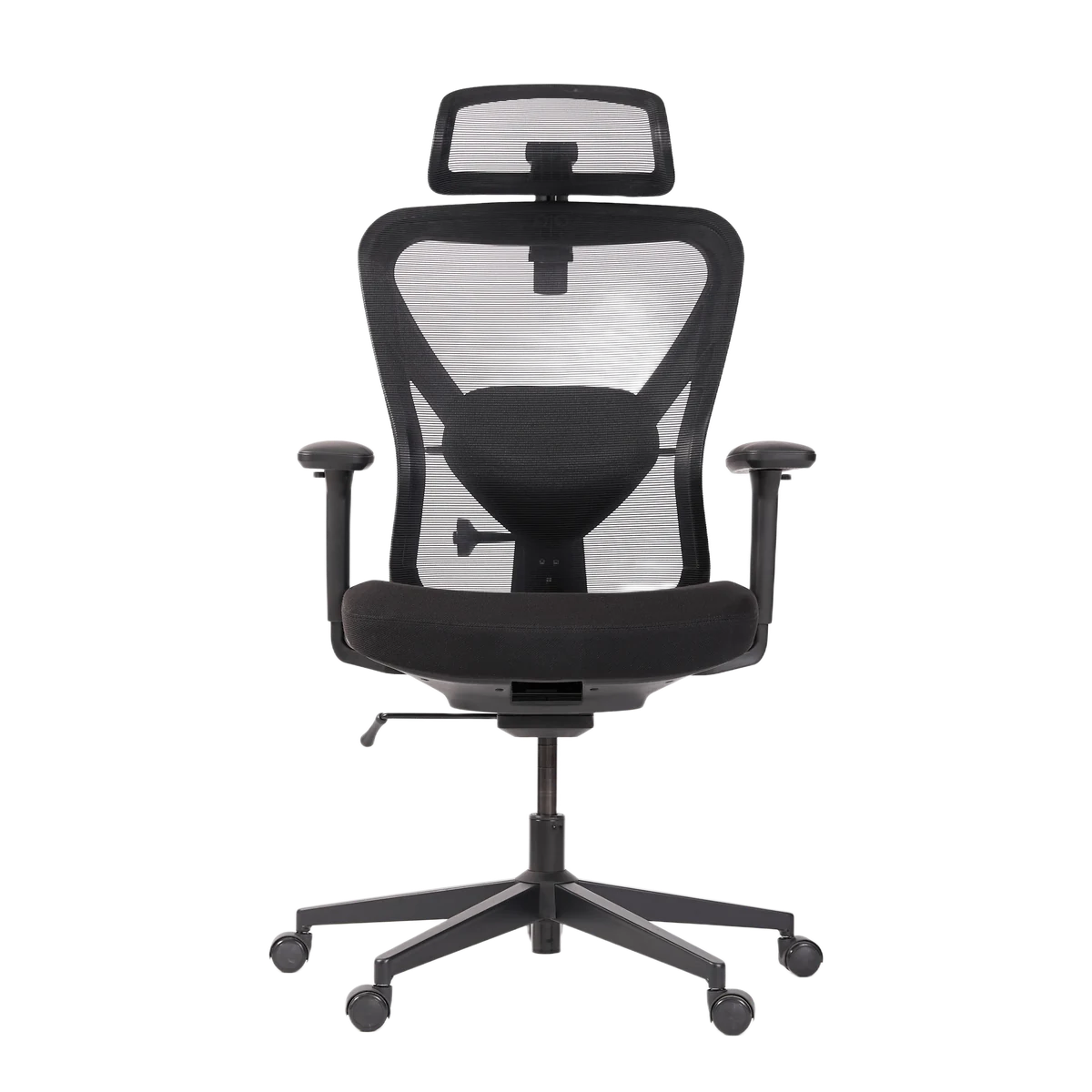 VALKYRIE ergonomic chair in black, front view